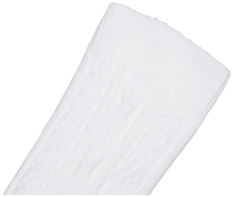 Jefferies Socks Girls 7-16 Classic Cable Knee High 3 Pair Pack, White, Medium - Image 3